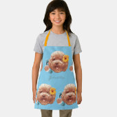 Speelgoed Poodle met bloem en telefoon illustratie Schort (Insitu)