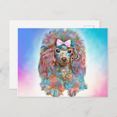 Speelgoed Poodle - pastelolie Briefkaart (Voorkant / Achterkant)