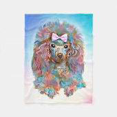 Speelgoed Poodle - pastelolie Fleece Deken (Voorkant)