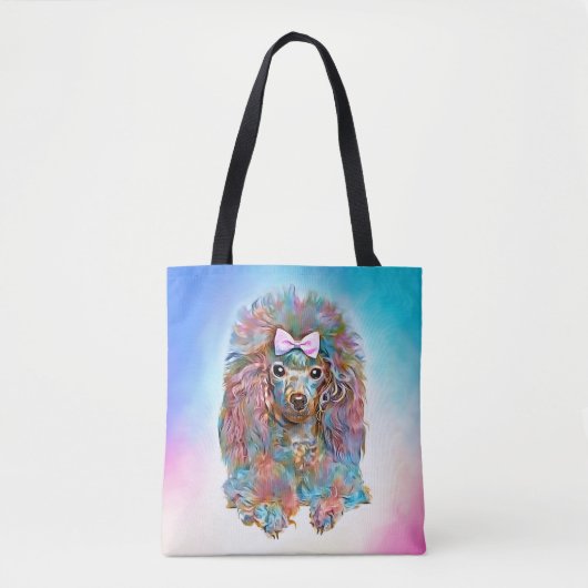 Speelgoed Poodle - pastelolie Tote Bag (Voorkant)
