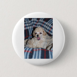 Speelgoed Poodle Puppy Talking Ronde Button 5,7 Cm