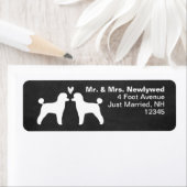 Speelgoed Poodle Silhouettes met het Adres van de  Etiket (Insitu)