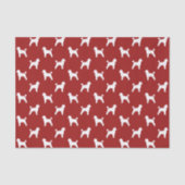 Speelgoed Poodle Silhouettes Pattern Red Tissuepapier (Voorkant)