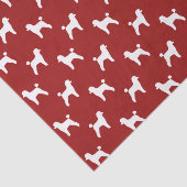 Speelgoed Poodle Silhouettes Pattern Red Tissuepapier (Detail)