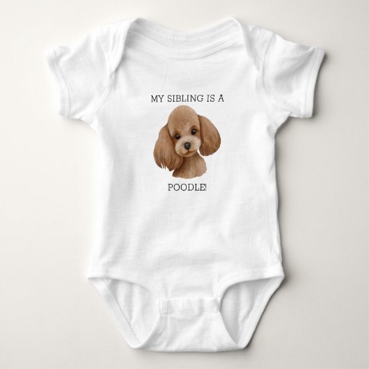 Speelgoed Poodle Waterverf Graphic Puppy Baby Body Romper (Voorkant)