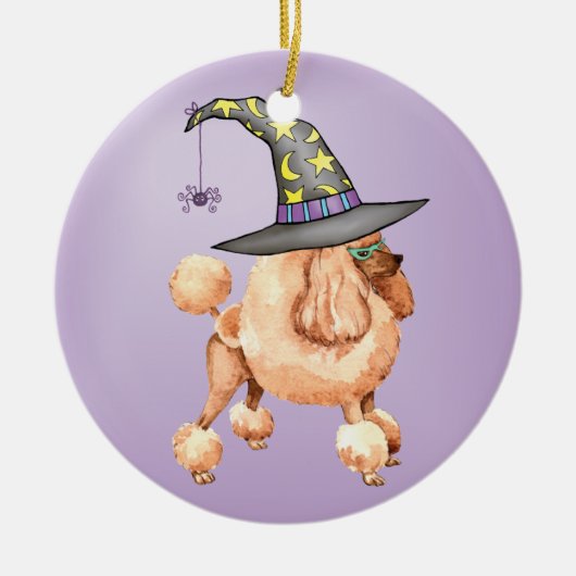 Speelgoed Poodle Witch Keramisch Ornament (Voorkant)