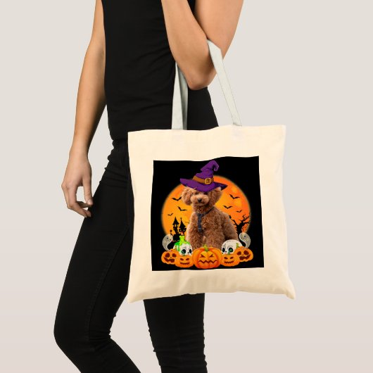 Speelgoed Poodle Witch Pumpkin Hondenliefhebber Fu Tote Bag (Voorkant (product))