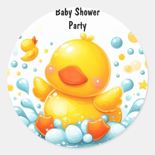 Speelgoed Pool Foam Bash Twin Rubber Duck Baby sho Ronde Sticker (Voorkant)