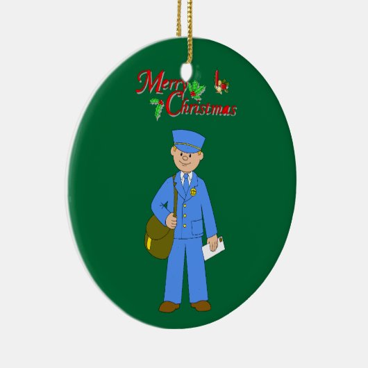 Speelgoed Postman kerstversiering Keramisch Ornament (Rechts)