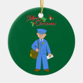 Speelgoed Postman kerstversiering Keramisch Ornament (Voorkant)