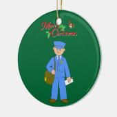 Speelgoed Postman kerstversiering Keramisch Ornament (Links)