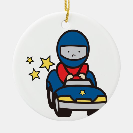 Speelgoed Race Car Keramisch Ornament (Voorkant)