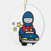 Speelgoed Race Car Keramisch Ornament (Links)