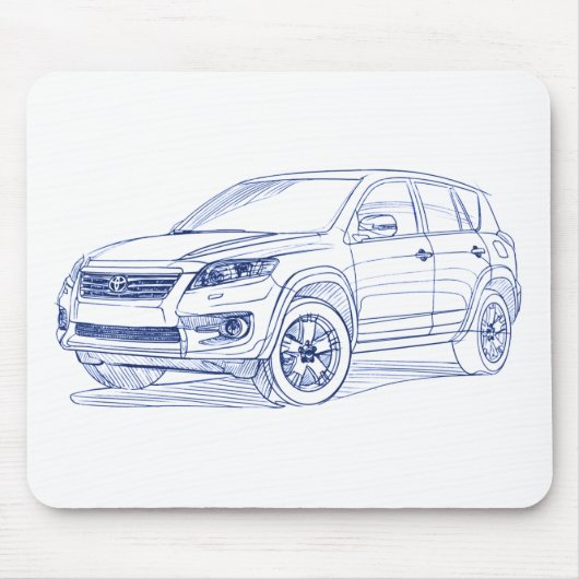 Speelgoed Rav4 2011 Muismat (Voorkant)