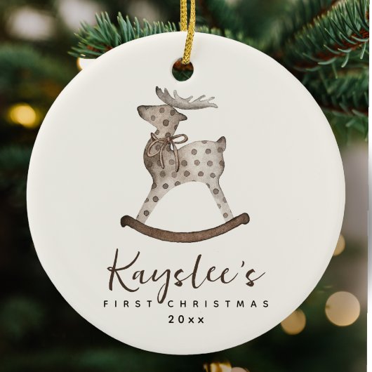 Speelgoed Rendier Baby Eerste Kerst Keramisch Orna Ornament