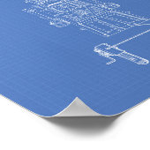 Speelgoed Robot 1955 Patent Art Blueprint Poster (Hoek)