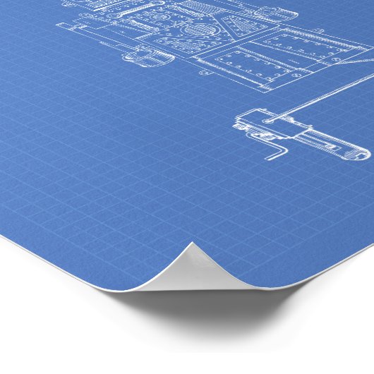 Speelgoed Robot 1955 Patent Art Blueprint Poster (Hoek)