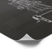  Speelgoed Robot 1955 Patent Art Chalkboard Poster (Hoek)