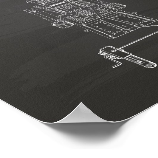 Speelgoed Robot 1955 Patent Art Chalkboard Poster (Hoek)