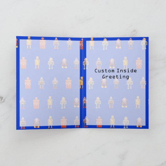 Speelgoed Robot Aangepast Wenskaart Kaart (Binnen)
