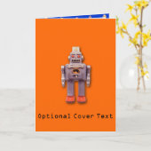 Speelgoed Robot Aangepast Wenskaart Kaart (Gele Bloem)