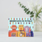 Speelgoed Robot Aangepaste Briefkaarten (Staand voorkant)