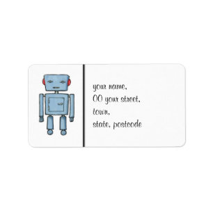 Speelgoed Robot-adreslabel Etiket