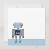 Speelgoed Robot Birthday Uitnodiging (Achterkant)