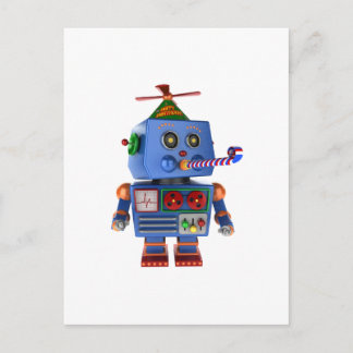 Speelgoed robot briefkaart