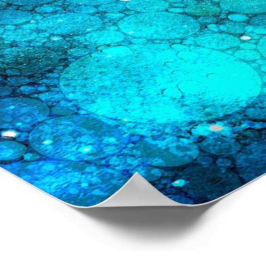 speelgoed robot in blauw melkwegstelsel schattige poster (Hoek)