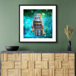 speelgoed robot in blauw melkwegstelsel schattige poster<br><div class="desc">Ik hou van schattige, retroflectoren op , kindermetaal-speelgoed-windrobots. Hier is een van mijn favorieten, geplaatst tegen een blauwe bellenhemel van het turkooizen. Voeg wat stijl toe aan uw kamer met dit leuke, kleurrijke, foto-poster. Maakt een groot, trendy geschenk, zelfs voor jezelf! U kunt dit poster eenvoudig personaliseren en ik bied...</div>