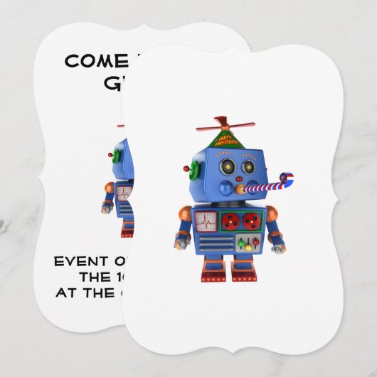 Speelgoed robot kaart (Voorkant / Achterkant)