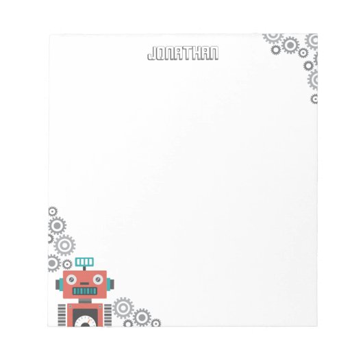 Speelgoed Robot Notitieblok (Voorkant)