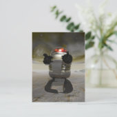 Speelgoed robot op een Alien-planeet Briefkaart (Staand voorkant)