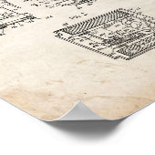 Speelgoed Robot Patent - Oude look Poster (Hoek)