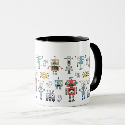 Speelgoed robots mok (Voorkant rechts)