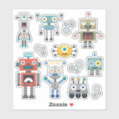 Speelgoed robots Vinyl Sticker (Vel)