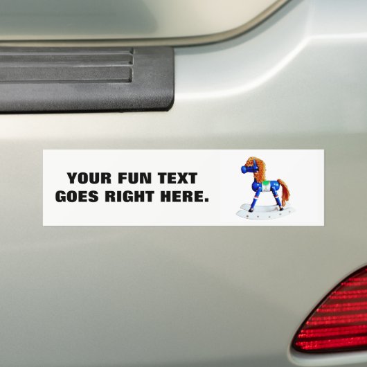 Speelgoed Rocking Hobby Horse met je zin Bumpersticker (Op auto)