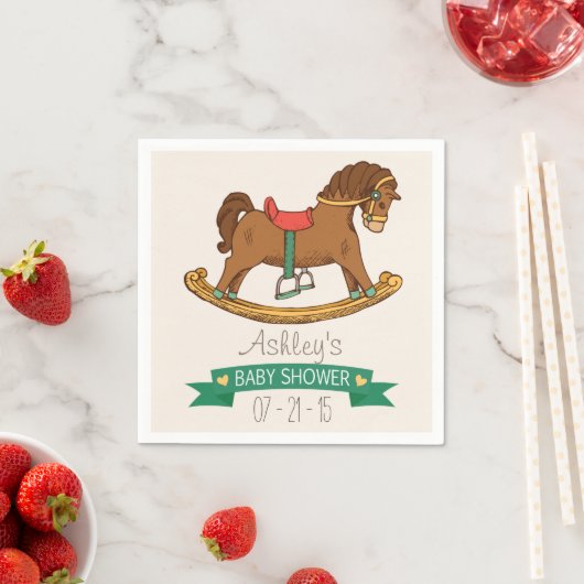 Speelgoed Rocking Horse Baby shower Servetten (Insitu)