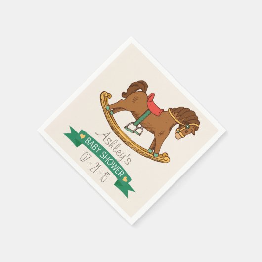  Speelgoed Rocking Horse Baby shower Servetten (Hoek)