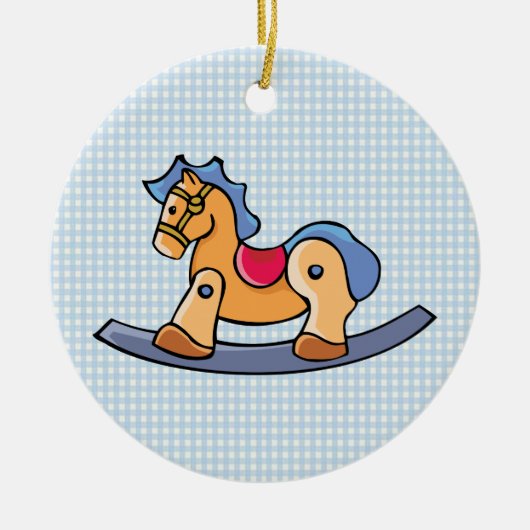 Speelgoed Rocking Horse Keramisch Ornament (Voorkant)