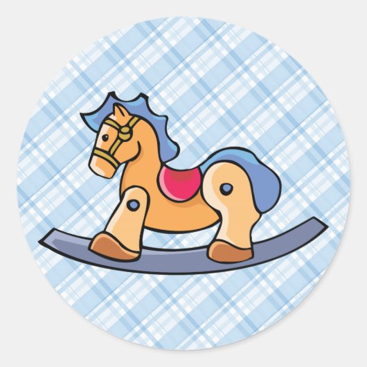 Speelgoed Rocking Horse Ronde Sticker (Voorkant)