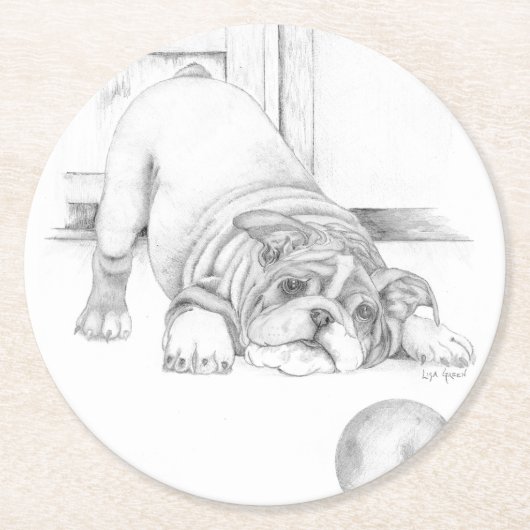 Speelgoed Ronde Kartonnen Onderzetter (Voorkant)