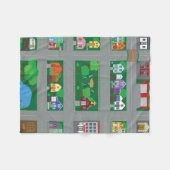 Speelgoed routekaart autostad fleece deken (Voorkant (Horizontaal))