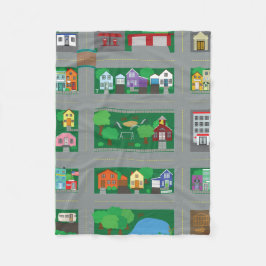 Speelgoed routekaart autostad fleece deken