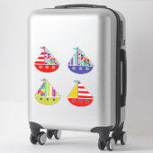 Speelgoed Sail Boats Collectie | Wit of helder Sticker (Koffer)