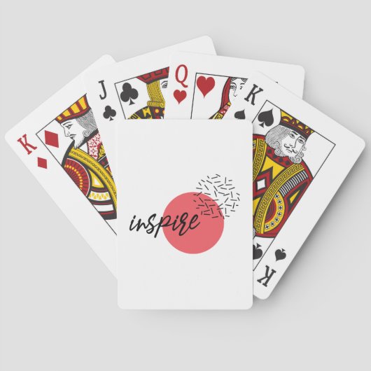 Speelgoed, schattig, modern, eenvoudig design van  pokerkaarten (Achterkant)