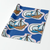 Speelgoed Schip Cadeaupapier (Uitgerold)