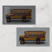 Speelgoed schoolbus voor kinderen visitekaartje (Voorkant / Achterkant)