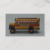 Speelgoed schoolbus voor kinderen visitekaartje (Achterkant)